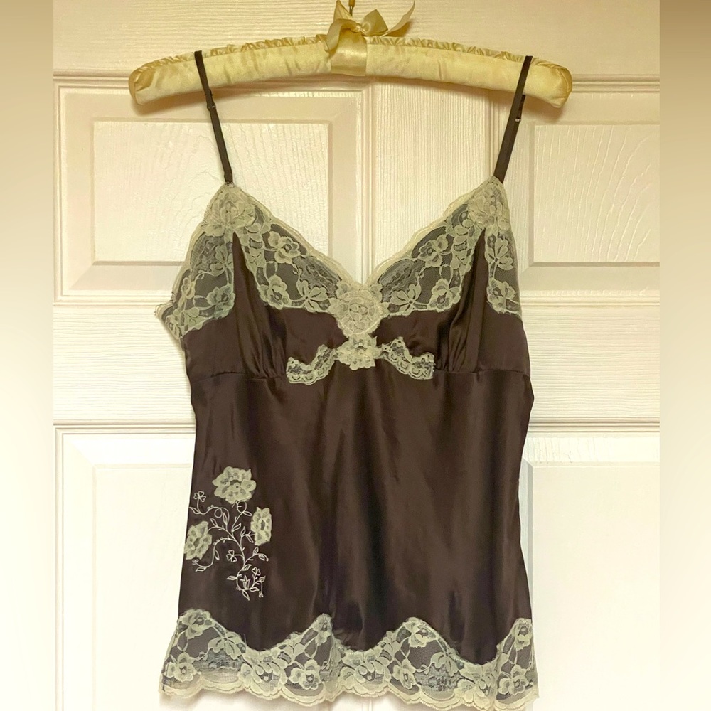 Gold Hawk women’s Chocolate Silk Camisole- size Medium